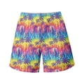 thumbnail image 4 of Binienty Men's Board Shorts Swim Trunks With Tie Dye Palm Tree Pattern - Quick Dry for Summer Beach Vacations and Water Sports, 4 of 10