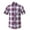 Blue, variant on WREESH Men's Plaid Button Down Shirts Casual Cotton with Pocket and Turndown Collar for Short Sleeve Blue