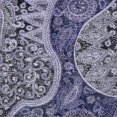thumbnail image 5 of HomeRoots 603180 5 x 8 ft. Navy Blue, Gray & Green Floral Medallion Washable Indoor & Outdoor Rectangle Area Rug, 5 of 5