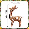 thumbnail image 3 of Resin Christmas Reindeer Figurines Deer Statues Elk Sculpture Deer Ornaments,Cute Standing Sitting Gold Deer Figurine for Christmas Table Decor Mantel Centerpieces Christmas Decor, 3 of 9