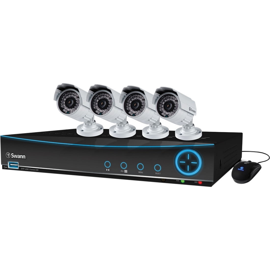 DVR94200 9 Channel 960H Digital Video Recorder & 4 x PRO642 Cameras