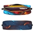 thumbnail image 2 of Fotbe Red And Blue Fire Dragon C Estuche para Lápices de Cuero con Estampado, Estuche con Cremallera Resistente, Organizador Compacto y Elegante para Papelería, 2 of 7
