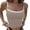 Khaki, variant on Women's Tanks Women Slim Fit Backless Vest with Contrast Color for Stylish Summer Wear Pink L
