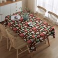 thumbnail image 2 of Brown Christmas Dessert Pattern Rectangle Tablecloth 60"x84",Waterproof Polyester Rectangle Table Cloth, Wipeable Spillproof Polyester Tablecloth for Dining, Camping, Indoor and Outdoor, 2 of 5