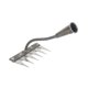 thumbnail image 5 of Rastrillo desmalezador de metal resistente para jardín, herramienta para cultivar, labrar tierra, parterres y jardines. 6 dientes, 5 of 8