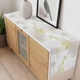 thumbnail image 4 of Coastal Table Runner - 48 Inch Long, Kitchen Dining Table Runner Dresser Scarves, Yellow-green Ocean Coral Starfish Jellyfish Farmhouse Decor for Coffee Tables Wedding Party Banquet, 4 of 8