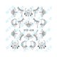thumbnail image 5 of Soidarity Nail Art Flower Nail Stickers Decoración 3D DIY Mujeres Niñas Retro Moon Pendant Nail Decal Arte de uñas No.02 Soidarity MJ1201-02, 5 of 6