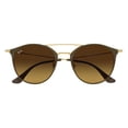 thumbnail image 3 of Ray-Ban Unisex RB3546 Double Bridge Round Sunglasses, 52mm, 3 of 5