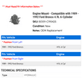 thumbnail image 2 of Engine Mount - Compatible with 1989 - 1992 Ford Bronco 4.9L 6-Cylinder 1990 1991, 2 of 2