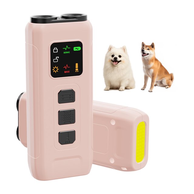 Dual mode portable dog trainer: high-definition display+LED flashlight, indoor and outdoor safety and anti barking solution
