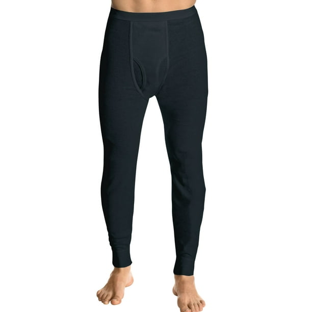 Hanes Hanes Men`s Thermal Pants, 22804, XL, Black