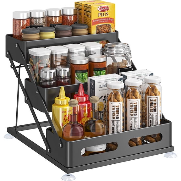 Coffee Station Organizer Wood Countertop Accessories Organizer with Removable Dividers for Pods Condiment Syrup Tea Cups Stirrers