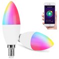 thumbnail image 4 of Inteprter Smart WiFi Tuya Luz LED E14 C37 Brillo Regulable RGB Bombillas de control de voz 500LM IP55 Decoración impermeable Iluminación de fiesta Iluminación y accesorios Inteprter HA011531-01B, 4 of 6