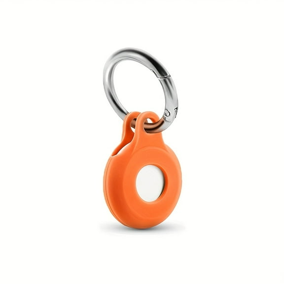 AirTag case key fob, silicone pendant with keychain hook, safety anti-lost, portable