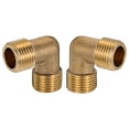 thumbnail image 4 of MasteelfCA 1 Set 2Pcs Thickened 90 Degree Water Pipe Connectors Fittings (Golden), 4 of 7