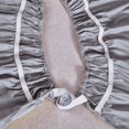 thumbnail image 2 of EIGTHTAIL Wrap Around Ruffled Bed Skirt with Adjustable Elastic Belt - 15 Inch Drop Easy to Put On  Wrinkle Free Bedskirt Dust Ruffles  Frame Cover for Queen  King and C-King Size Beds  B, 2 of 7