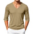 thumbnail image 2 of Kalauyu Long Sleeve Gym T Shirts for Men Mesh V Neck Quick Dry Moisture Wicking Casual Lightweight Summer Solid Workout Tops, 2 of 9