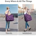 thumbnail image 5 of 22 Inch Oversized Travel Bag Lightweight Canvas Weekender Duffel with Multi Pockets, Animal Print, 5 of 5
