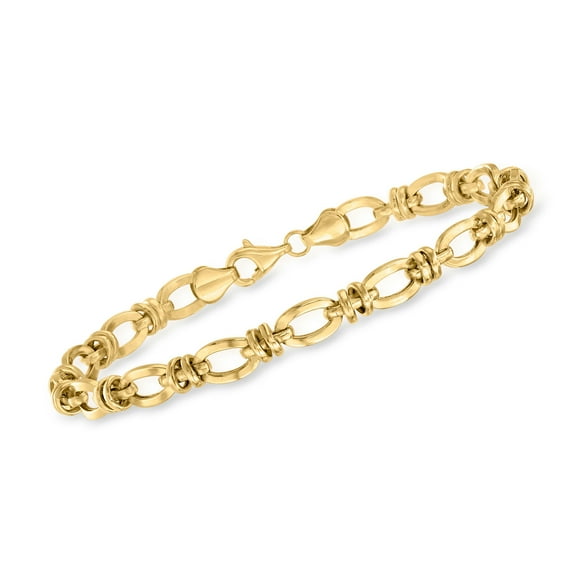 Ross-Simons 10kt Yellow Gold Oval-Link Bracelet, Women's, Adult