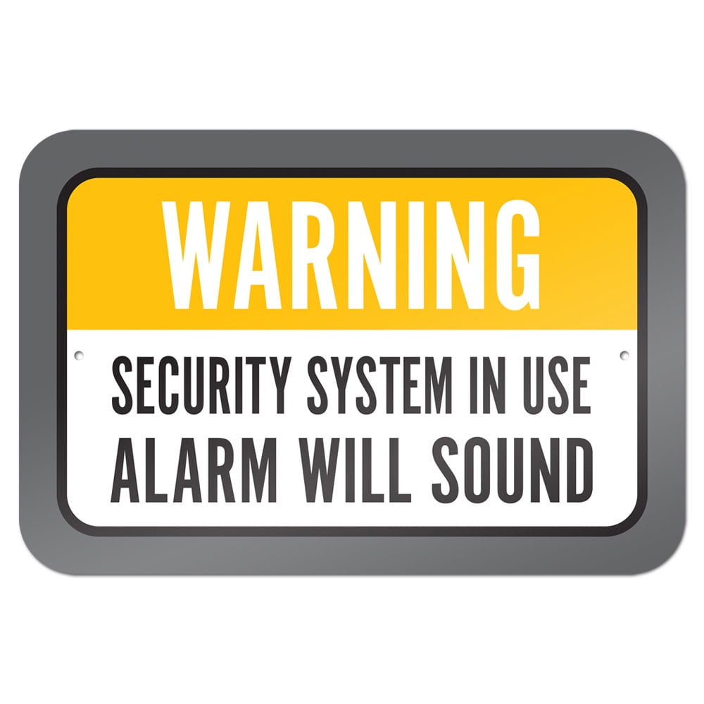 Warning Security System In Use Alarm Will Sound 9" x 6" Metal Sign
