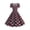 A004-Wine, variant on Vintage Women 1950s Rockabilly Swing Dress 50s Retro Dresses for Women Hepburn Style Halterneck A-Line Dresses