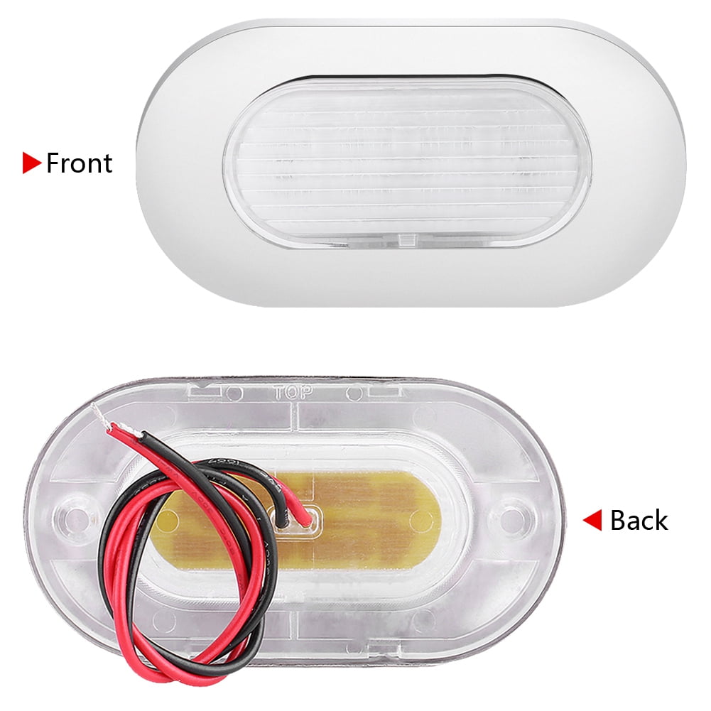 4 Pcs 3/" Green Marine Boat LED Oblong Courtesy Lights Stair Deck Garden Lighting