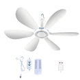 thumbnail image 2 of Outdor Ceiling Fan For Cruise Portable Ceiling Fan USB Powered Ceiling Fan With Remote Control 4 Speeds 6 Hanging Fan For Camping Bed RV Tent Room, 2 of 6