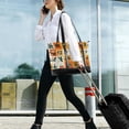 thumbnail image 5 of FORMRS Canvas Laptop Tote Bag for Women with 15.6" Computer Compartments Shoulder Handbag, Cartoon Plants, 5 of 7