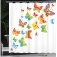 thumbnail image 4 of Ambesonne Butterfly Shower Curtain, Cartoon Animals Spring, 69"Wx75"L, Multicolor, 4 of 5