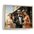 thumbnail image 2 of Designart "Cocktail Hour Country Clubs painting II" Country Clubs Floater Framed Canvas Art Print, 2 of 7