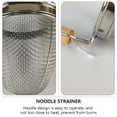 thumbnail image 4 of 1pc Stainless Steel Wood Handle Noodle Mesh Colander for Home Restaurant (Silver), 4 of 7