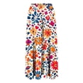 thumbnail image 5 of Arlun Bohemian Long Skirts for Women Elastic High Waist Floral Pleated A-Line Maxi Skirts 2026 Trendy Beach Vacation Outfit Loose Lightweight Flowy Summer Skirt with Pockets 23-White S, 5 of 6
