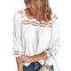thumbnail image 3 of Camisetas de verano para mujer camisetas de ganchillo de encaje de verano camiseta de cuello cuadrado de encaje para mujer cuello ahuecado puño de hombro camisetas de verano ANGGREK Otros, 3 of 6
