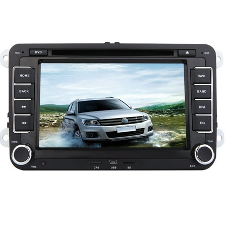 Radio Remote Control Transmitter - Double Din 7'' Car DVD Player GPS Navigation Car Stereo for VW HD Digital touchscreew 2din Car Radio FM AM Transmitter Supports Canbus/Steering Wheel Control/Bluetooth+Free Remote Control