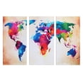 thumbnail image 4 of World Map , Colorful Decorative Frameless Painting  For Home Office Deco, 4 of 8