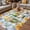 Yellow Light Purple Light Blue, variant on Yellow Sunflowers Outdoor Rug for Patio/Deck/Porch, Non-Slip Large Area Rug 4 x 6 Ft, Spring Gnomes Hydrangea Daisy Plants Indoor Outdoor Rugs Washable Area Rugs, Reversible Camping Rug Carpet Runner