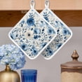 thumbnail image 2 of Blue Flower Pot Holders for Kitchen Heatproof Potholder, 5 Pack Spring Cottagecore Blooms Botanica Floral Hot Pads Multipurpose Oven Pads Cloth Potholders Trivet for Cooking Baking, 2 of 8