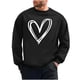 thumbnail image 2 of Amzcrzy Sudadera Para Hombre, Con Estampado De Corazones, Informal, De Manga Larga Y Cuello Redondo, Con Capucha, Color Negro, Xl, 2 of 6