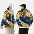 thumbnail image 3 of KLL Moonlit Golden Tree Peacock Print Men's Women’s UPF 50+ Sun Protection Outdoor Hoodie Jacket Long Sleeve Fishing Hiking Performance Shirt-Small, 3 of 6