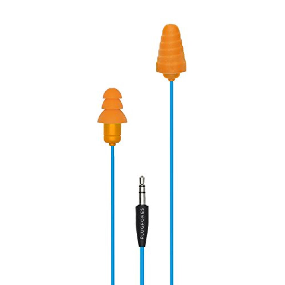 Ear Plug Earbuds Headphones with Silicone and Foam Hearing Protection Orange