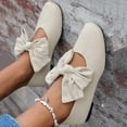 thumbnail image 4 of Xucatan Women's Pointed Toe Mesh Flats with Bow Detail, Breathable Stretch Knit Slip On Shoes with Wide Toe Box, Soft Cushioned Insole Comfort Flats for Daily Walking and Casual Wear Gift, 4 of 8