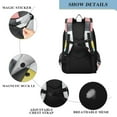 thumbnail image 4 of FORMRS Unisex School Backpack 17" Student Travel Bag with Laptop Compartment, Gray Checkered Pattern, 4 of 7