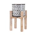 thumbnail image 1 of IMAX 19142 Beth Kushnick Medium Planter on Stand, Gray, 1 of 1