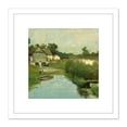 thumbnail image 1 of Weissenbruch Summer Day River Countryside Painting 8X8 Inch Square Wooden Framed Wall Art Print Picture with Mount, 1 of 4