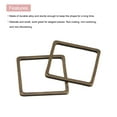 thumbnail image 4 of Square Beading Hoop Link Geometric Hollow Open Bezel Linking Ring 0.4"x0.4" Bronze for Jewelry Making 100pcs, 4 of 6