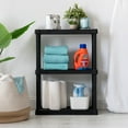 thumbnail image 6 of IRIS 3-Tier Shelving Unit, 33" Fixed Height, Medium Storage Organizer for Home, Garage, Basement, Shed and Laundry Room, 24"W x 12"D x 33"H, Made with Recycled Materials, Black, 6 of 6