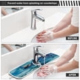 thumbnail image 4 of Coolnut Blue Texture Marbling Sink Splash Guard for Faucet 2 Packs Faucet Absorbent Mats, Golden Glitter Faucet Handle Drip Catcher Quickly Drying Mat for Kitchen Counter Bathroom, 30"x5.5" RV, 4 of 7