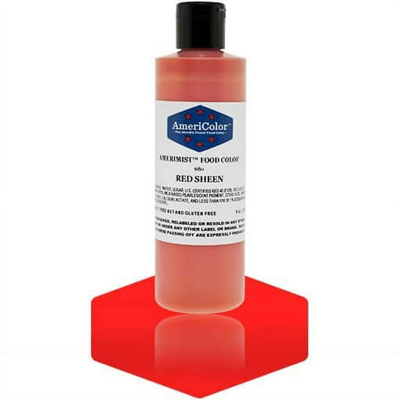 AmeriColor AmeriMist Red Sheen, 9 Ounce, Airbrush Food Color