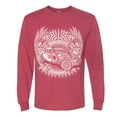 thumbnail image 2 of Wild Bobby, Shake Rattle And Roll Vintage Hot Rods Pop Culture Mens Long Sleeve Shirt, Vintage Heather Red, X-Large, 2 of 3