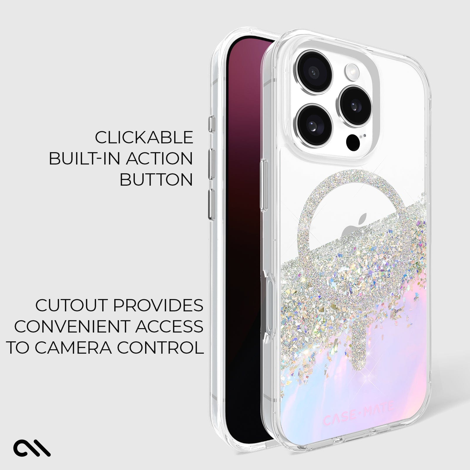 Case-Mate Apple iPhone 16 Pro Soap Bubble Karat MagSafe Compatible Case - Iridescent